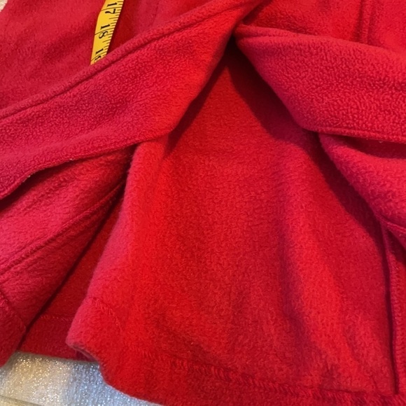 CELINE BY CHAMPION SOLID RED fleece COAT - Picture 10 of 10